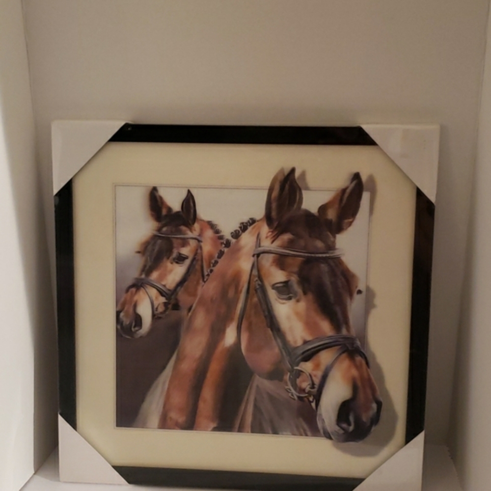 Horses Framed 3D Artwork